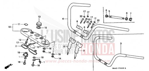 TUBO MANUBRIO/PONTE SUPERIORE (VT1100C) VT1100CS di 1995